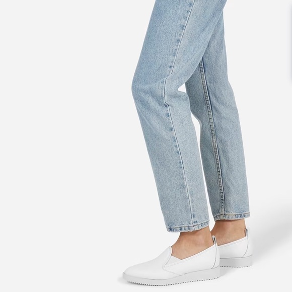 Everlane • The Leather Street Shoe white sneaker loafer slip on pointed toe flat - Picture 2 of 12